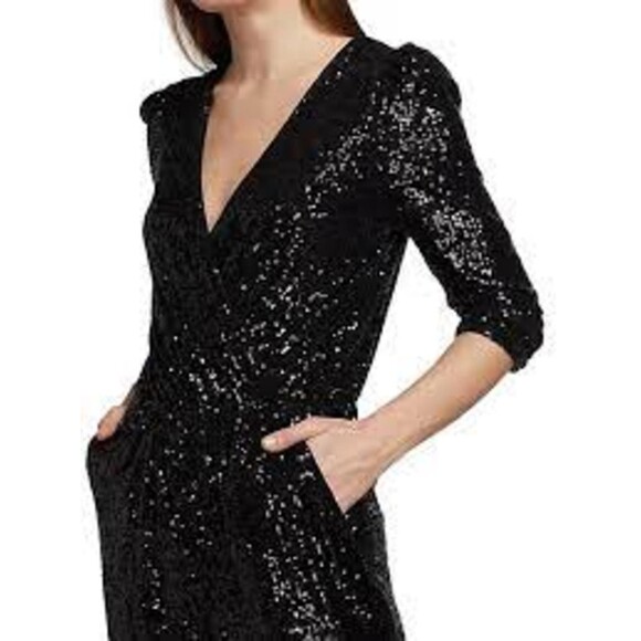 Generation Love Revolve Madison Sequin Jumpsuit Black NWT $395 - Picture 3 of 8